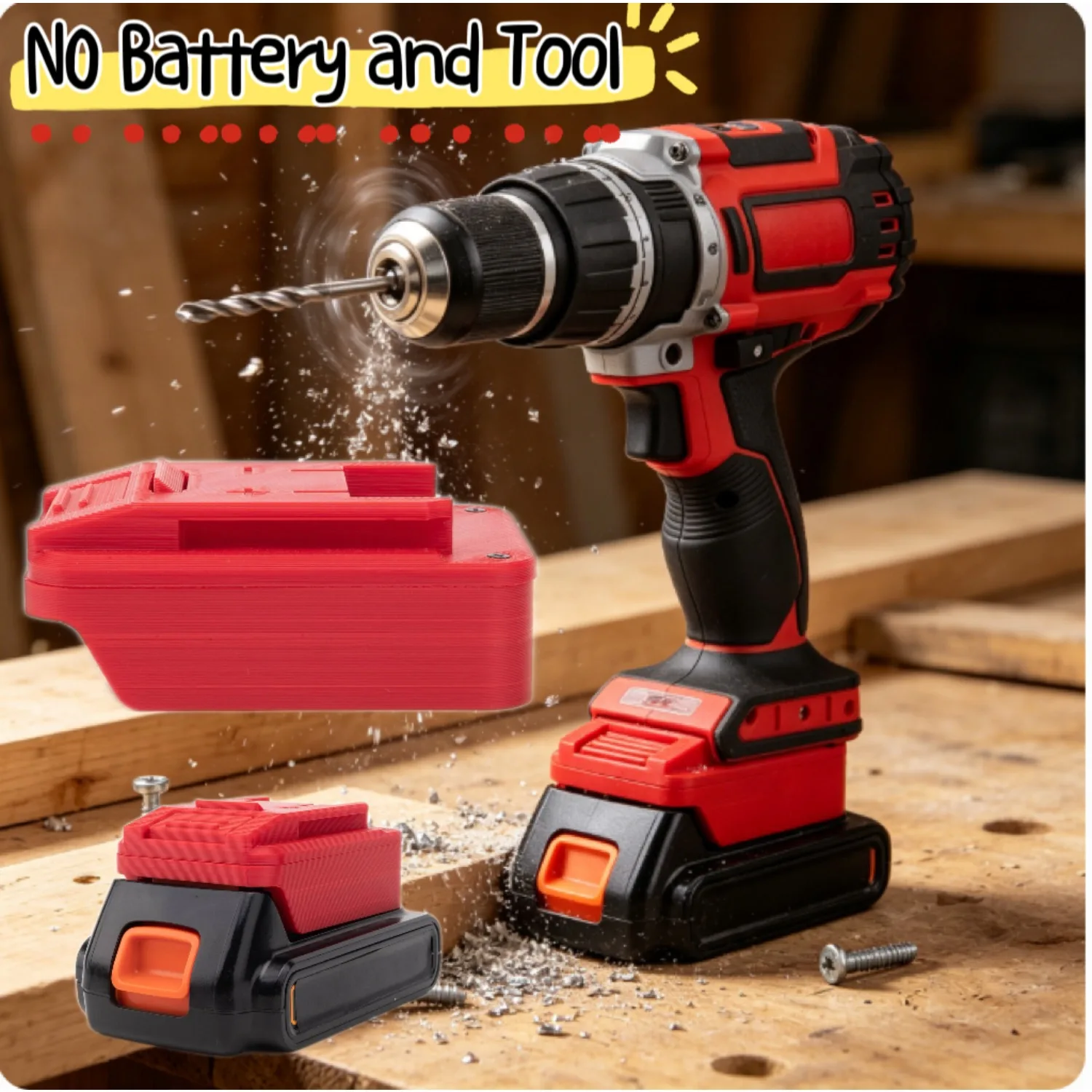 

Batteries Converter Adapter for BLACK&DECKER 20V Lithium Adapter Convert To OZITO 18V Series Tool (without Battery and Tool)