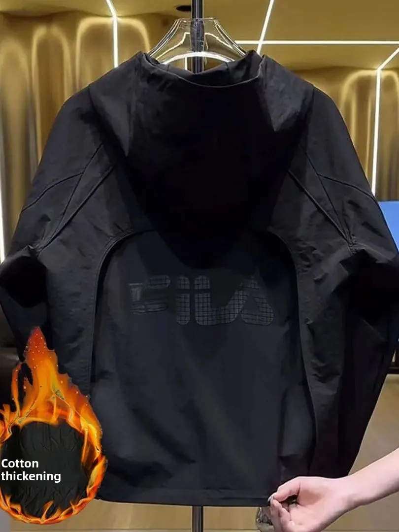 

Bla Samurai Printed Hooded Jaet Cotton Inserted Workwear Sle Polyester Fabric Youth Trendy Warmth Guaranteed