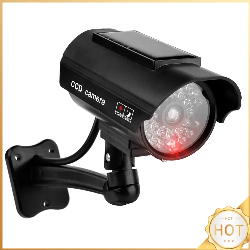 Dummy CCTV Camera Weatherproof Fake Surveillance Camera with Flashing Red LED Light CCTV Cam Theft Deterrent for Outdoor Indoor