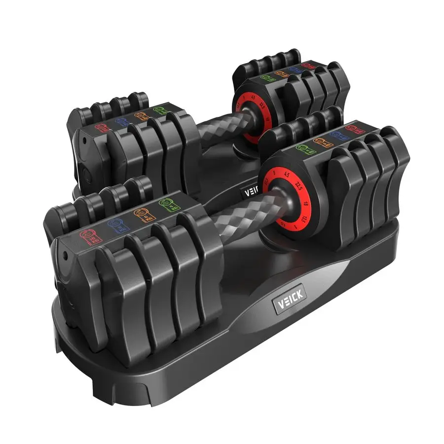 

Регулируемая гантель 25 55 фунтов с противоскользящей поворотной ручкой, быстрая регулировка веса для мужчин и женщин, тренажер с подносом для H