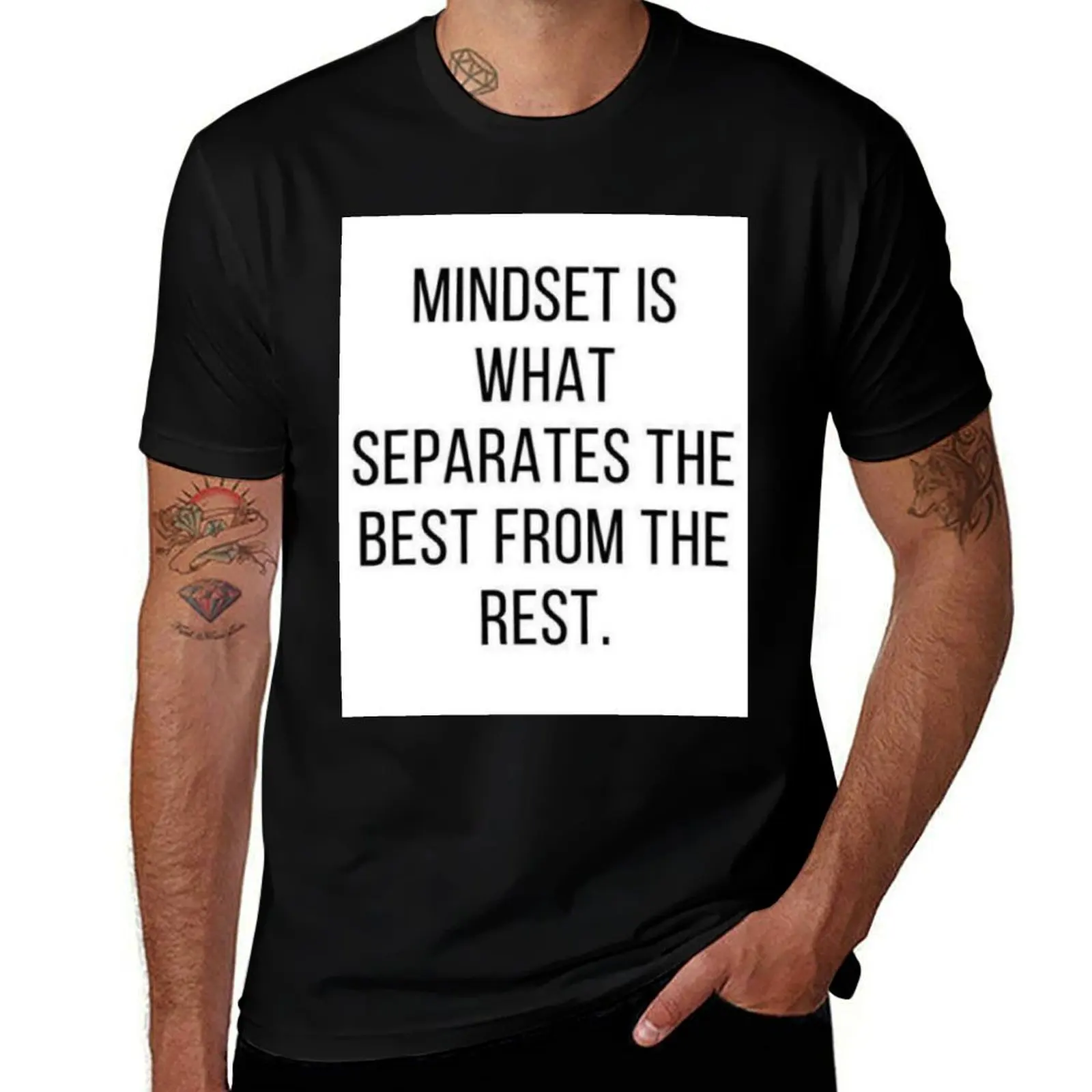 mindset quotes T-Shirt Big and Tall Casual T-Shirt