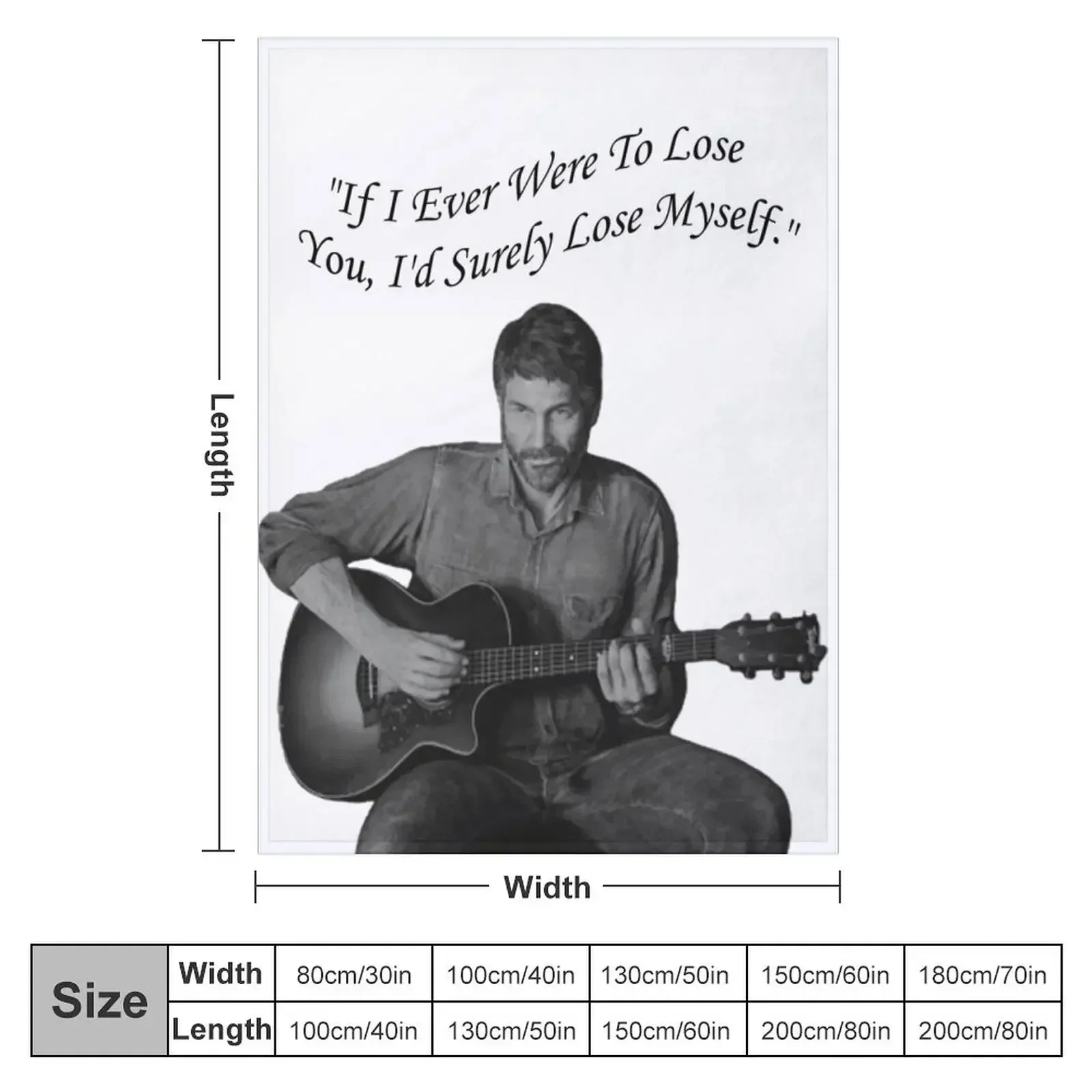 Joel (TLOU) If I Ever Were To Lose You Art Throw Blanket Decorative Beds valentine gift ideas Decoratives Blankets