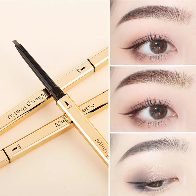 1pc double Head Eyebrow Pencil Long Lasting Waterproof 5 Colors Eye Brow Pen Tint Mascara Enhance Cosmetics Beauty Women Makeup