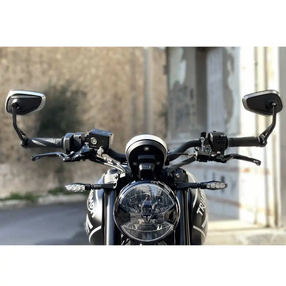 Suitable for Triumph 765rs/r Trident 660 Handlebar Mirror Modified Handlebar Mirror Reflector Vintage Rearview Mirror