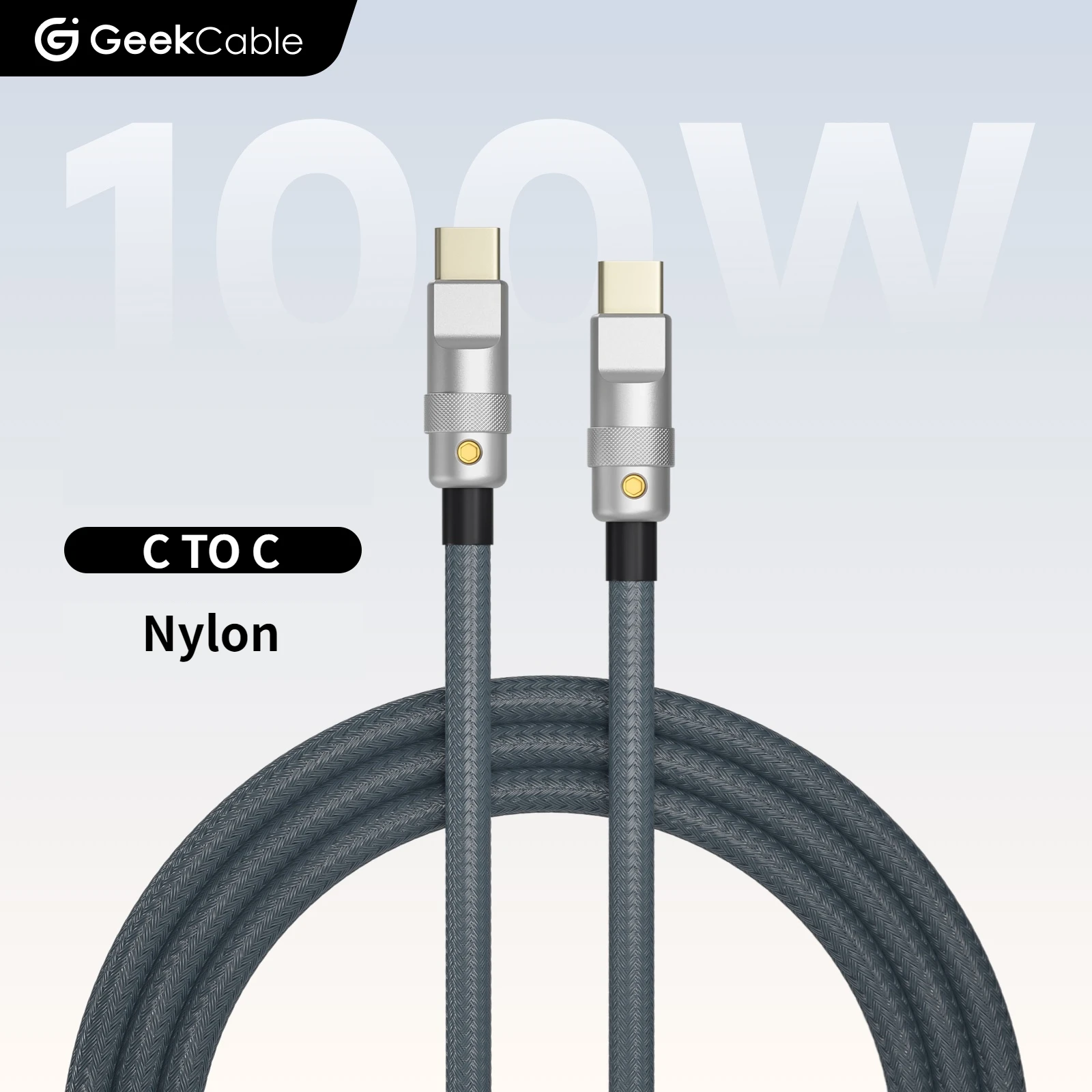 

Кабель GeekCable для быстрой зарядки, 5 А, 100 Вт, с чипом Type-C на C