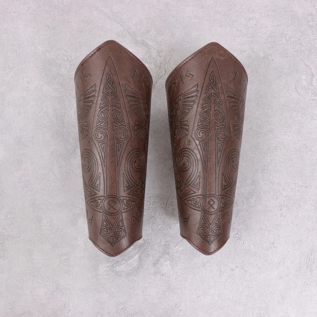 Manchettes de Cosplay médiévales pour hommes, à lacets, Vintage, chevalier Pirate, gantelet, bracelet, accessoires réglables