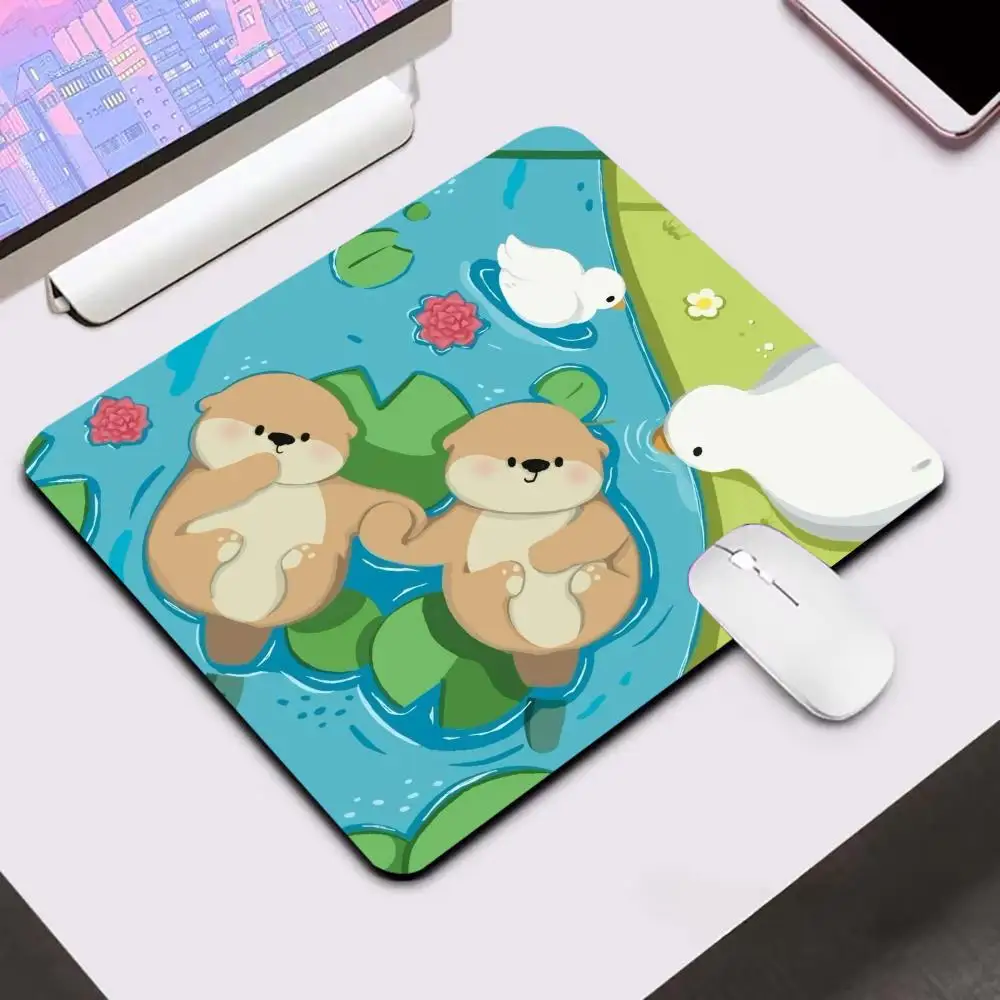 Cute Capybara Duck Mouse Pad Square Rubber Anti-slip Mousepads HD Computer Office Game Table Mats Small Decor Desk Pads 450*400