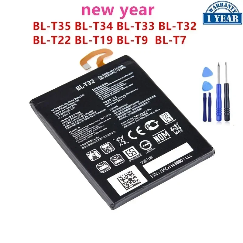 

Original BL-T34 BL-T9 BL-T7 BL-T19 BL-T22 BL-T32 BL-T33 BL-T35 Replacement Battery For LG Google 2 Pixel 2 XL/V30/Q6 M700A/G6