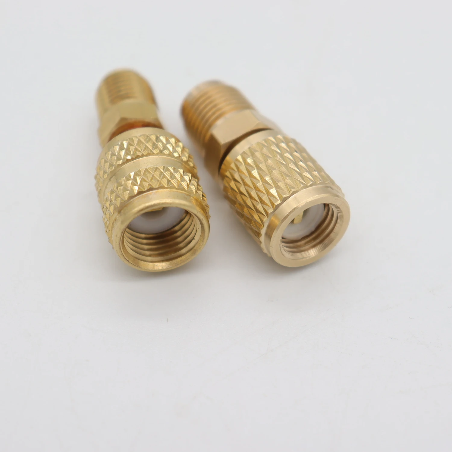 Juego de adaptador de piezas R410a, conector rápido 5/16 SAE F a 1/4 SAE M Flare 5 16 SAE M a 1/4 hembra macho, adecuado para R410 R32 R22, 2 uds.