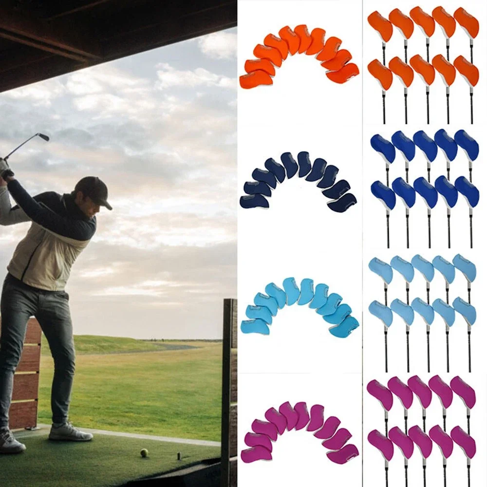 Clear Visible Head Covers 10Pcs Golf Covers Golf Wedge Headcovers Golf Club with See Through Window Golf Accessories for Putters