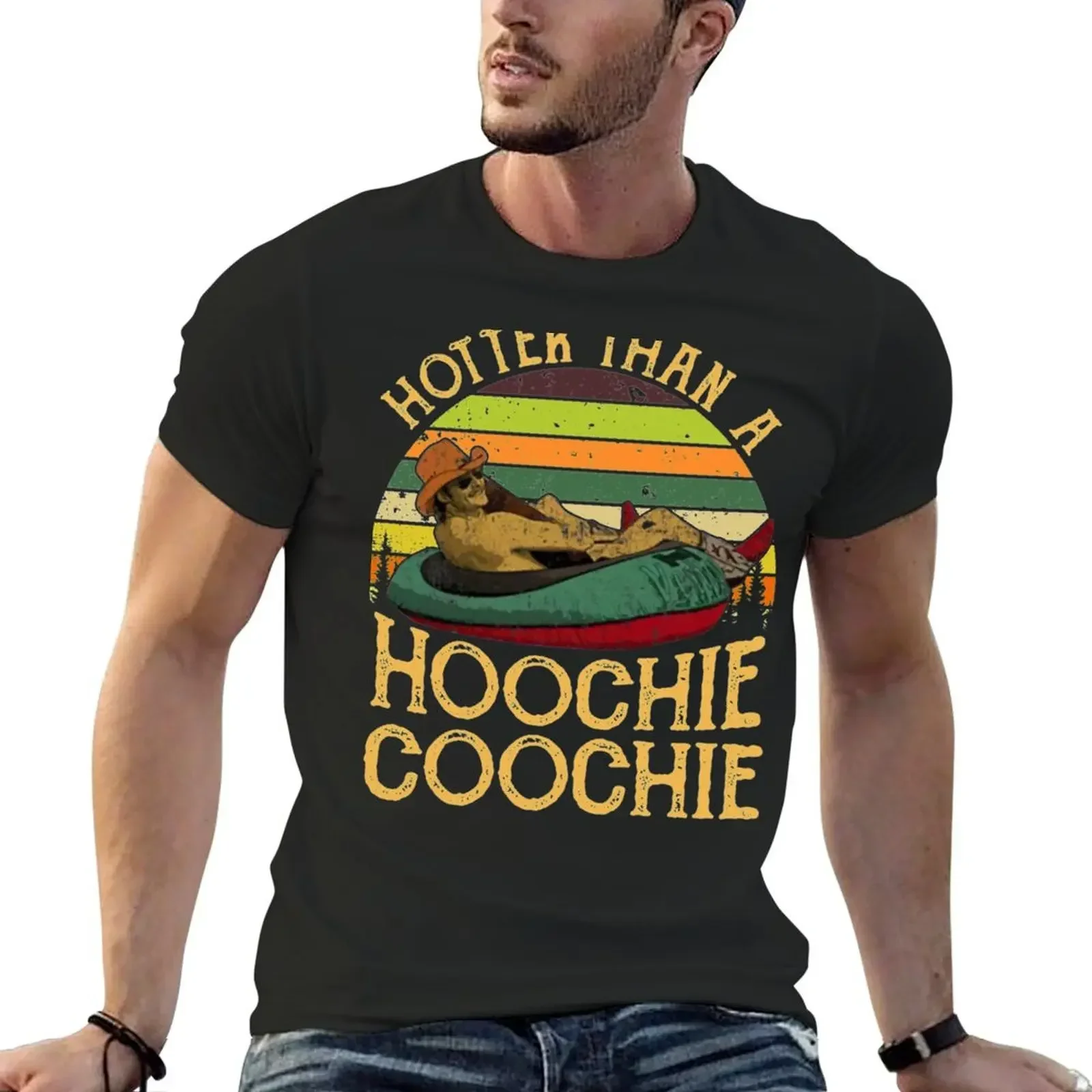 Vintage Hotter Than A Hoochie Coochie Essential T-Shirt oversizeds anime t shirts cheap stuff custom t shirt mens t shirts