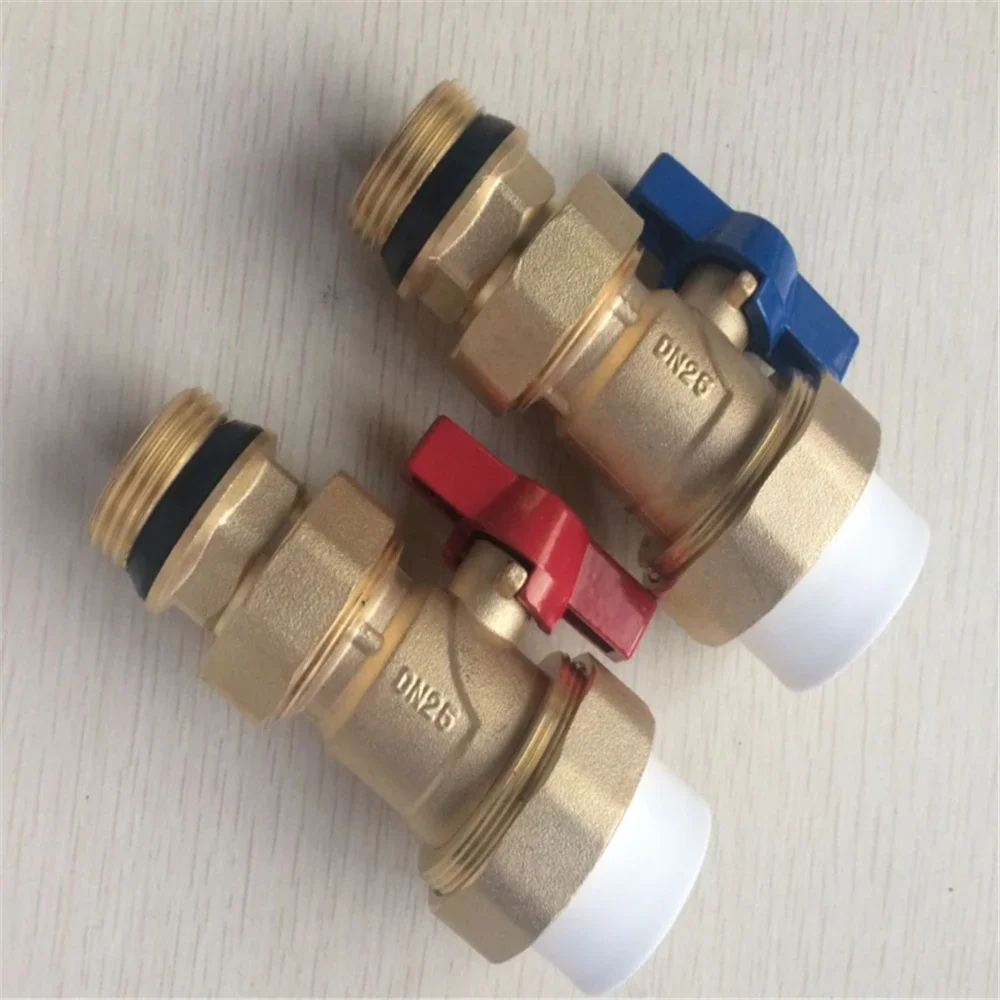 Floor Heating Manifold Main Valve PPR32 Straight Ball Valve Inside And Outside Wire Floor Heating Accessories