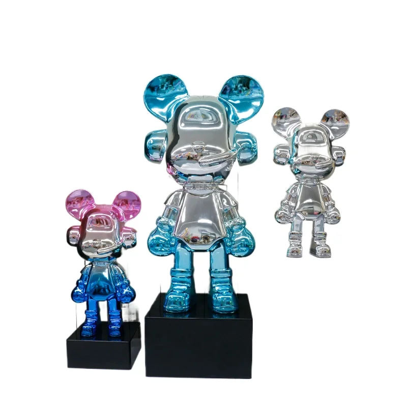 

Electroplated DJ bear large floor ornament, living room, entrance, TV cabinet, piggy bank ornament next to the sofa