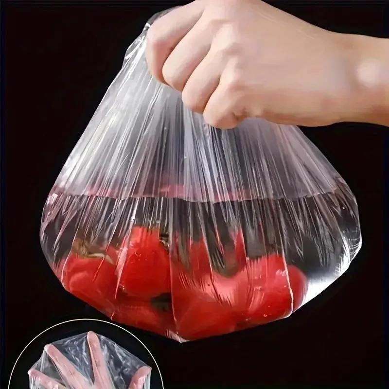 Plastic Bowl Covers Food Cover Dish Covers, Reusable Elastic Stretch Fresh Keeping Bags, Kitchen Dining Plate Bread Proofing - Image 3