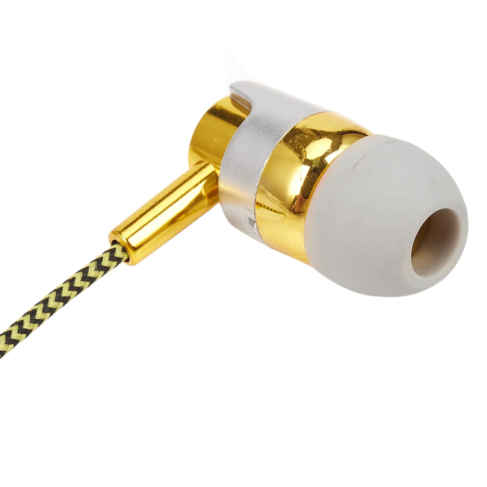 小麦線制御付きユニバーサル音楽ヘッドセット,配線済みサブウーファー,編組コード,ゴールデン,mp3,mp4,H-169, 3.5mm