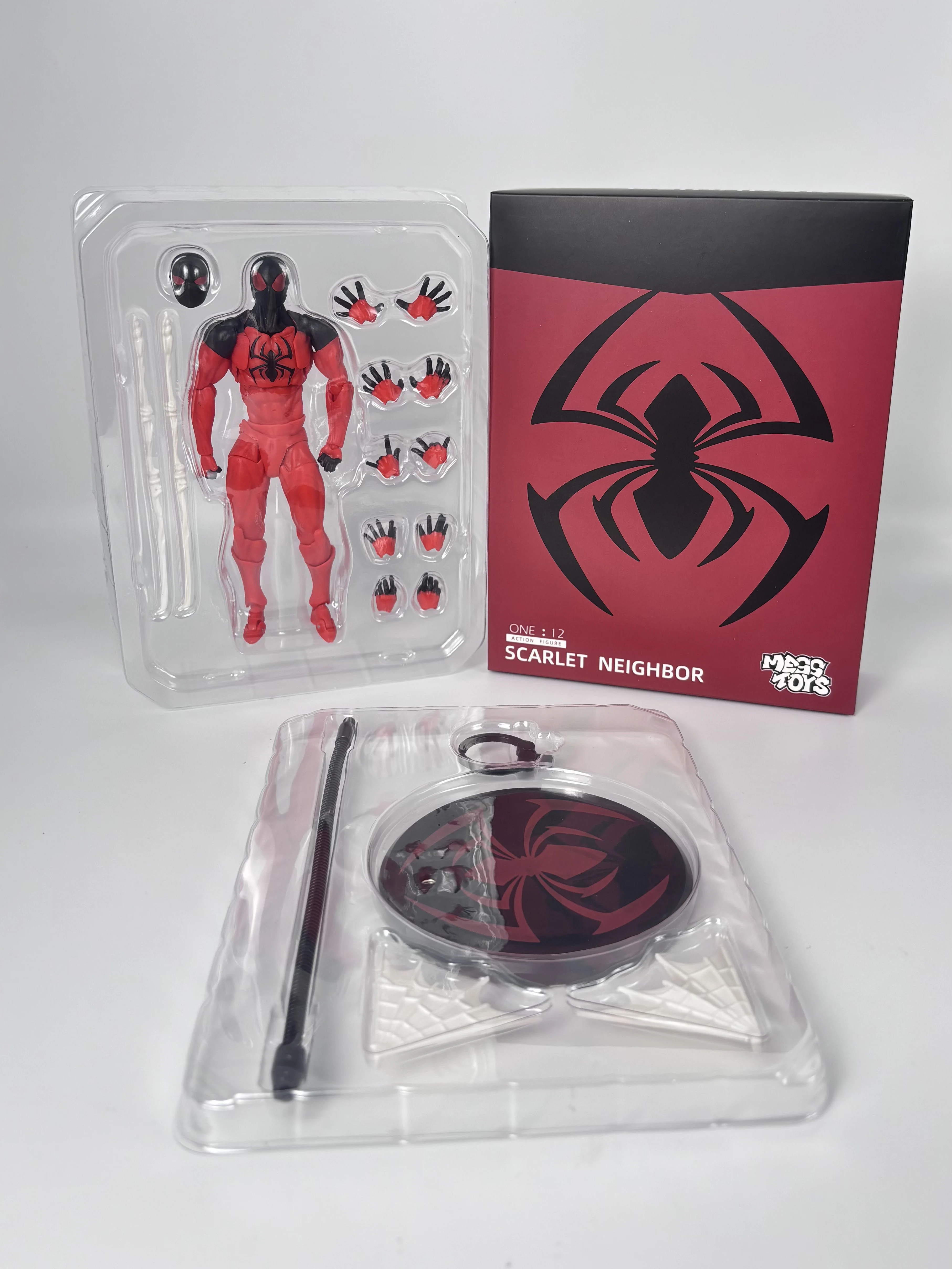 

Red Spider-Man Ultimate Spider-Man Fully Articulated Action Figure Multi-Accessories Model Desktop Ornament