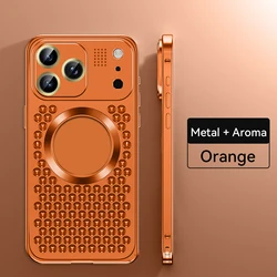 Heat Dissipation Metal Phone Case For iPhone 16 15 14 13 12 17 Pro Max Plus Magnetic Aluminum Cover  For Magsafe Phone Cover