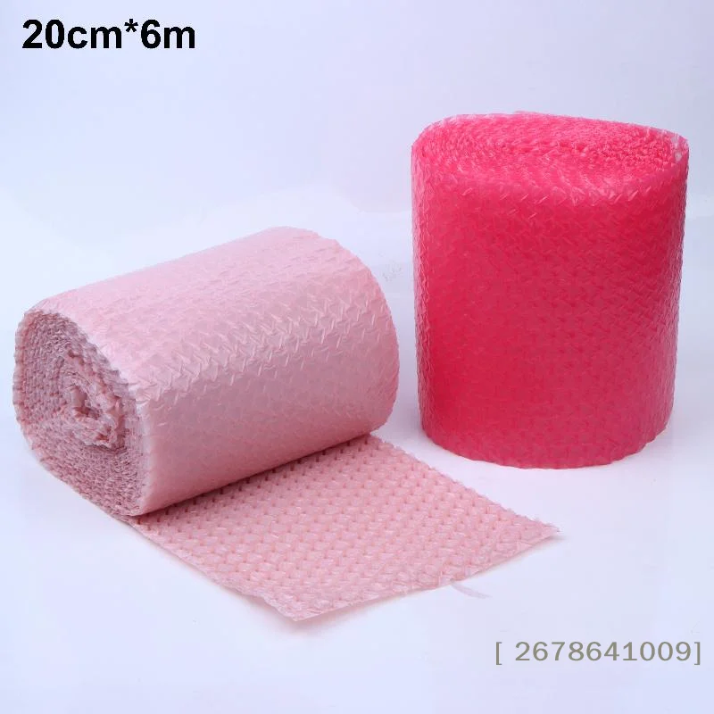 〔L〕1 Roll 6M Pink Heart-Shaped Bubble Love Thickeneded Shockproof Fragile Protective Packaging Film