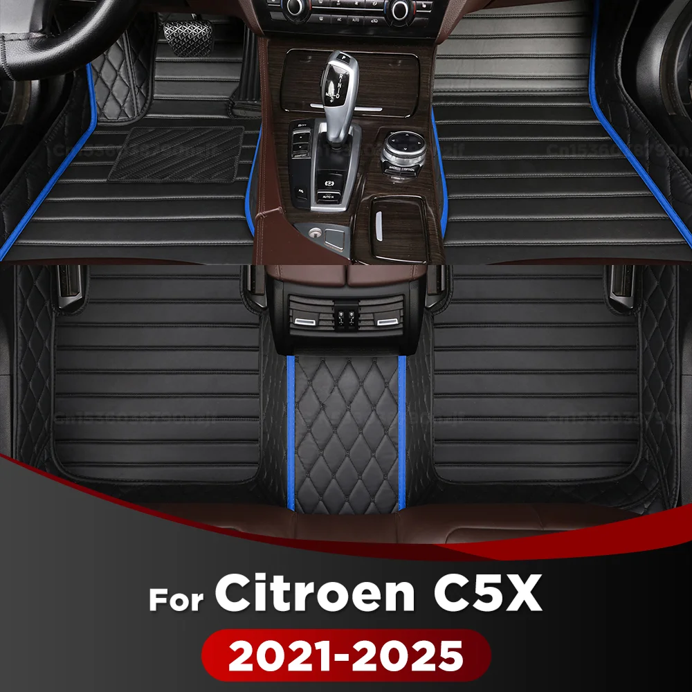 

For Citroen C5X 2021-2025 24 23 22 Car Floor Mats Custom Auto Foot Pads Automobile Carpet Cover Interior Accessories