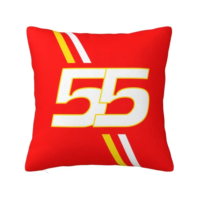 Custom Carlos Sainz 55 Formula Racing Driver Cushion Covers Soft Luxury Pillow Cases