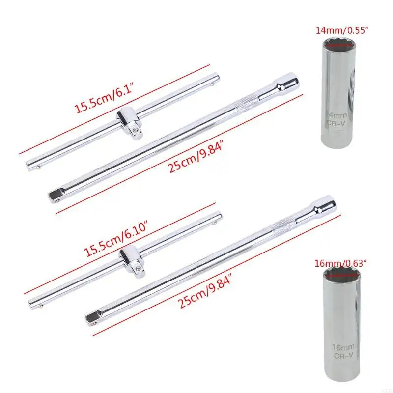 Y55e universal 14/16mm soket busi 12 titik penghapus wrench removal 12 sudut perbaikan sekrup soket pembukaan heksagonal