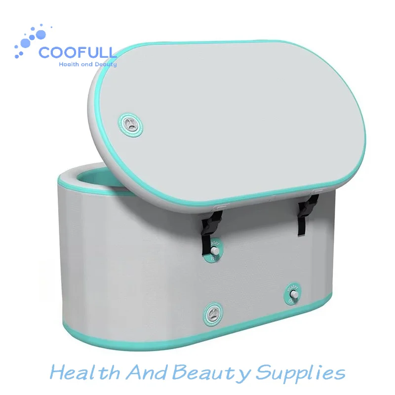 Coofull OEM Folding Adult Drop Stitch Ice Bath Tub Ice-bath Inflatable Ice Bathtub With Cover