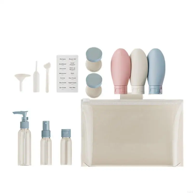 12Pcs Travel Refillable Bottle Portable Silicone Empty Sub-bottling Tool X3UC