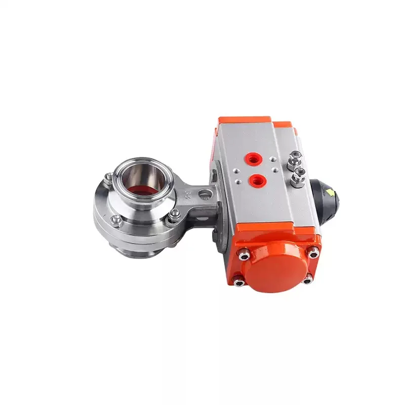 Sanitary Horizontal Clamp-type Wafer Butterfly Valve 304/316L Stainless Steel Pneumatic Quick-install