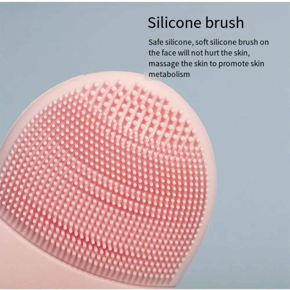 Silicone Facial Cleansing Brush Soft Blackhead Remover Face Scrubber Deep Cleansing Remove Makeup Double Head Facial Cleanser