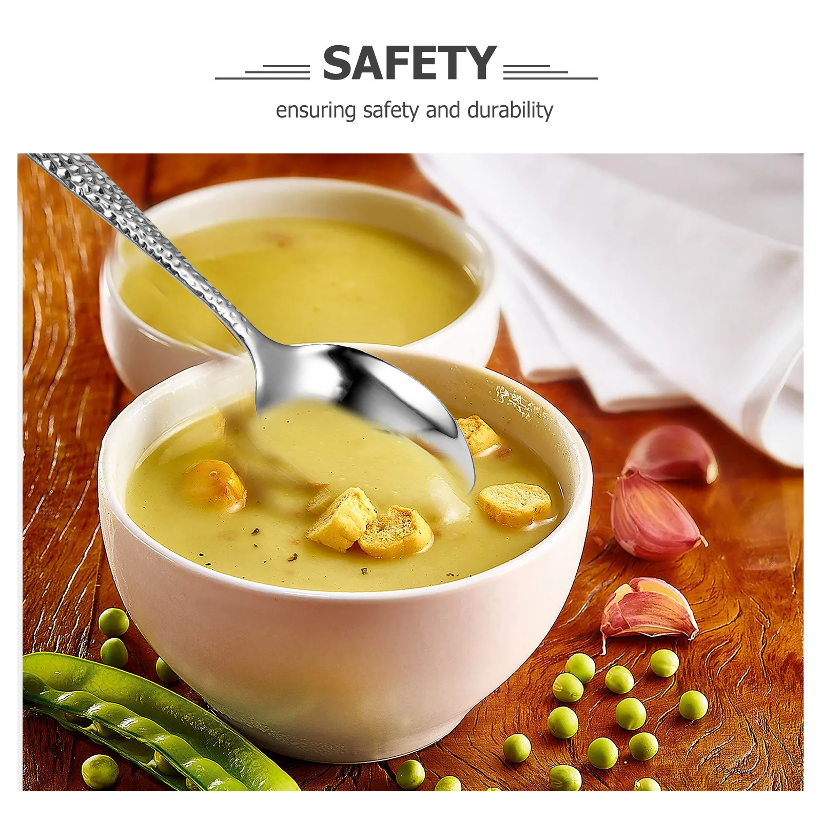 

Stainless Steel Long Handle Tea Spoon Durable Mixing Spoon for Coffee Dessert Soup Yogurt Portable Kitchen Cutlery