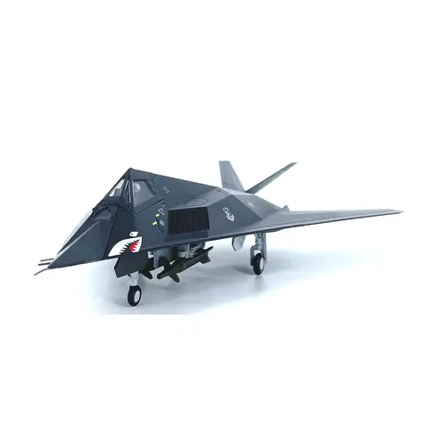 1:72 WLTK US F117 modelo de combate stealth (revestimento bico de tubarão) modelo estático pronto para montar