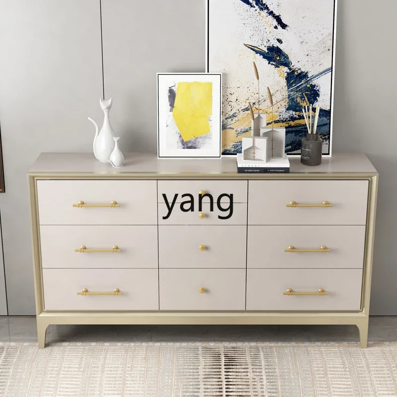 CX solid wood chest modern light luxury bedroom TV cabinet furniture simple drawer storage