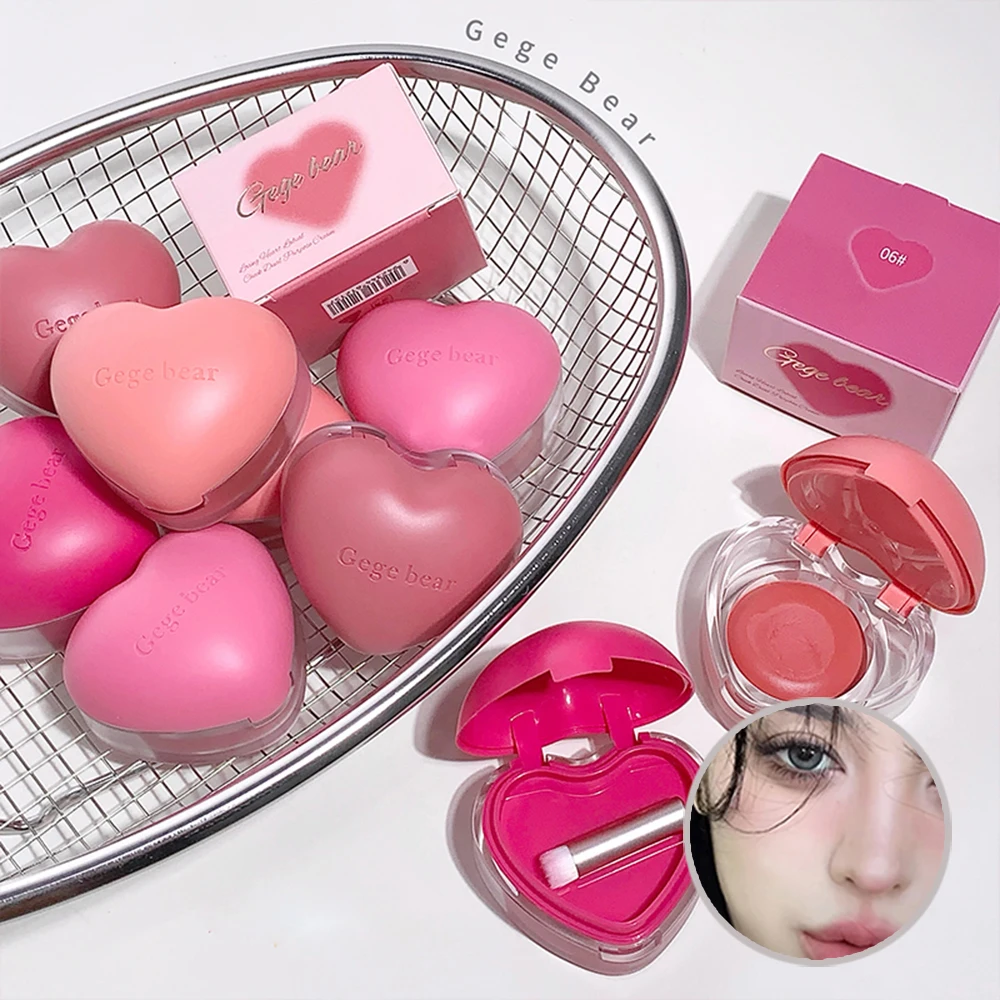 Gegebear Love Lip and Cheek Cream Matte Powder Soft Color Love Valentine's Day