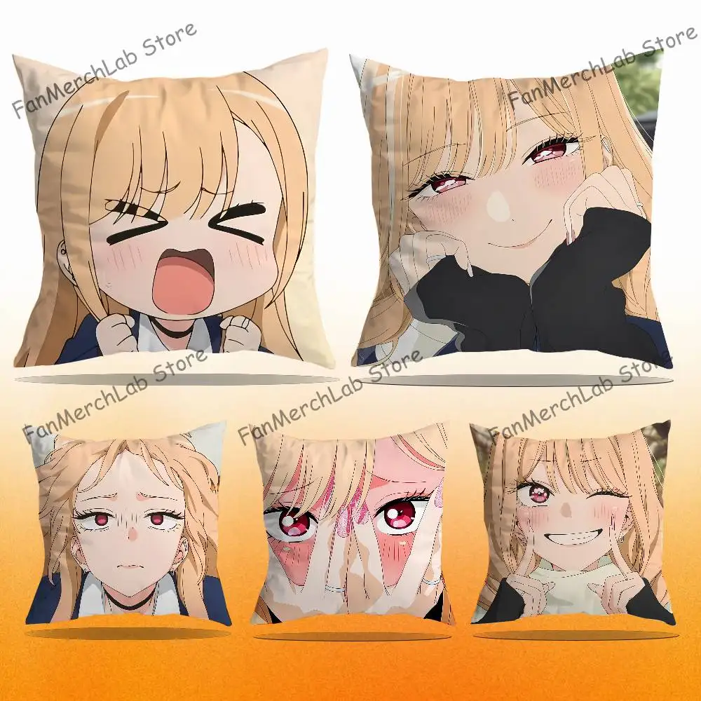 

K-Kitagawa Marin Insignia Pillowcase Pillowslip Cushion Plush Boys Girls Cartoon Anime Kawaii Decoration Kids Birthday Cute Gift