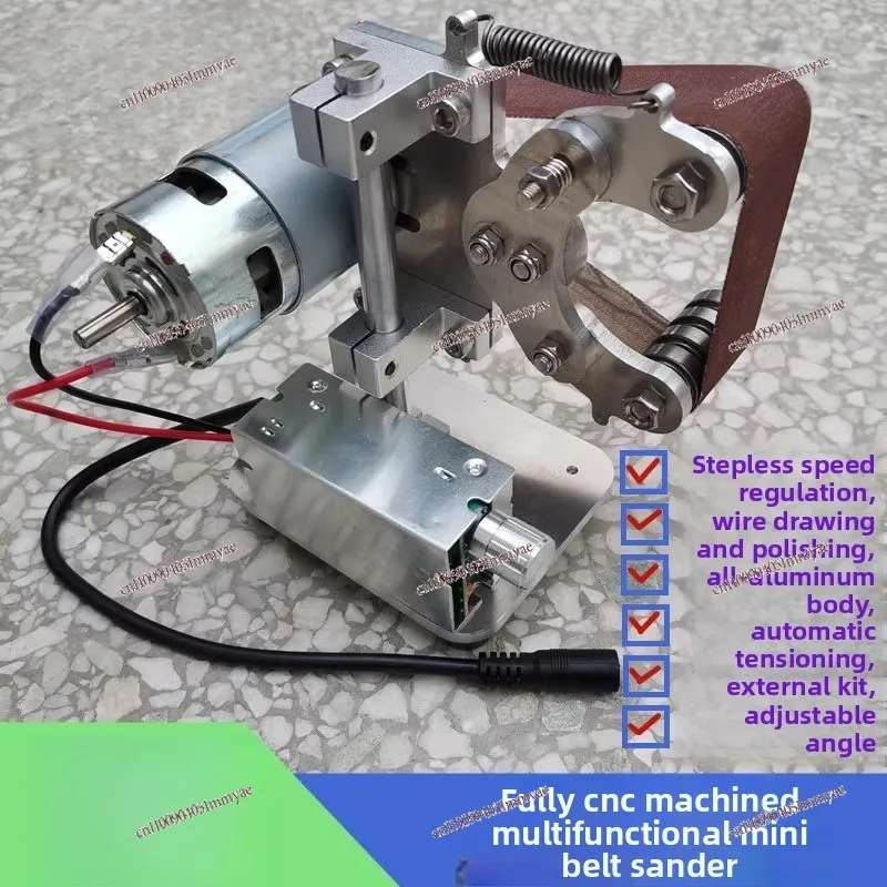 متعددة الوظائف مطحنة الرمل الصغيرة الكهربائية الصغيرة حزام ساندر DIY سطح المكتب #3