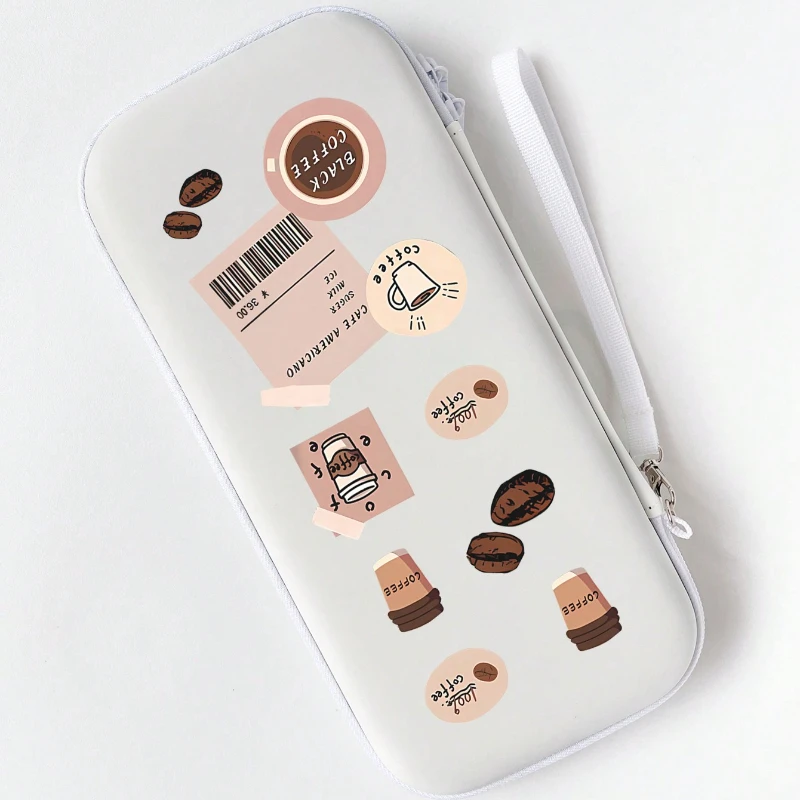 Cartoon Coffee Cup Storage Bag for Nintendo Switch Lite Portable Anti-collision Protection Bag Game Controller Storage Bag