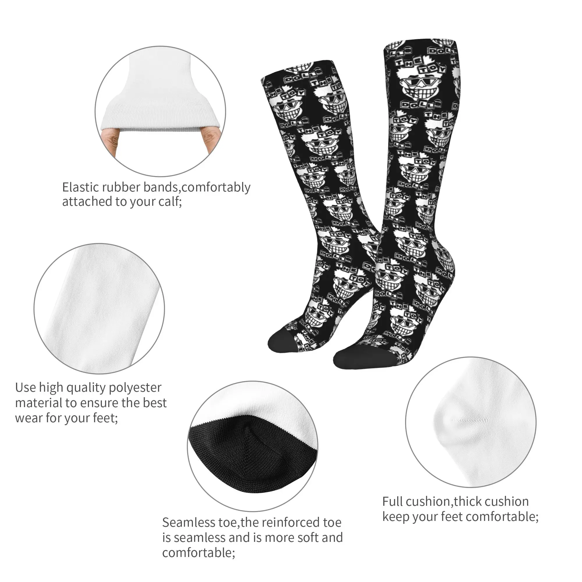 All Seasons Crew Kousen de speelgoedpoppen Sokken Harajuku Grappige Hip Hop Lange Sokken Accessoires voor Mannen Vrouwen Verjaardagscadeau