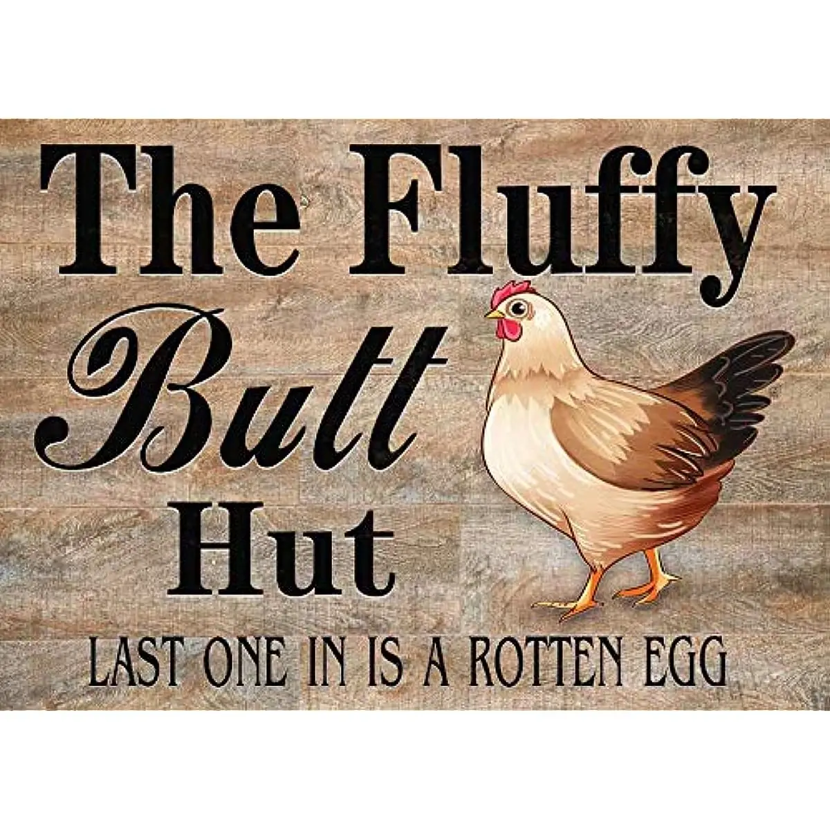 Funny Chicken Coop Sign The Fluffy Hut Last One in is A Rotten Egg Tin Sign Vintage Cave Kitchen Barn Coop Wall Decoration Sign