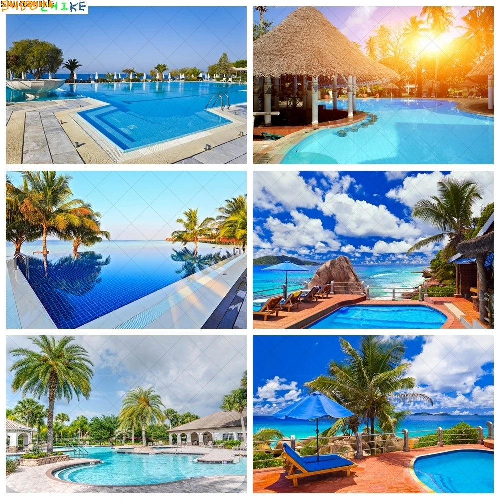 

Swimming Photography Background Pool Party Party Landscape Portrait Decoration Background Photo Studio Photo Prop SE-01