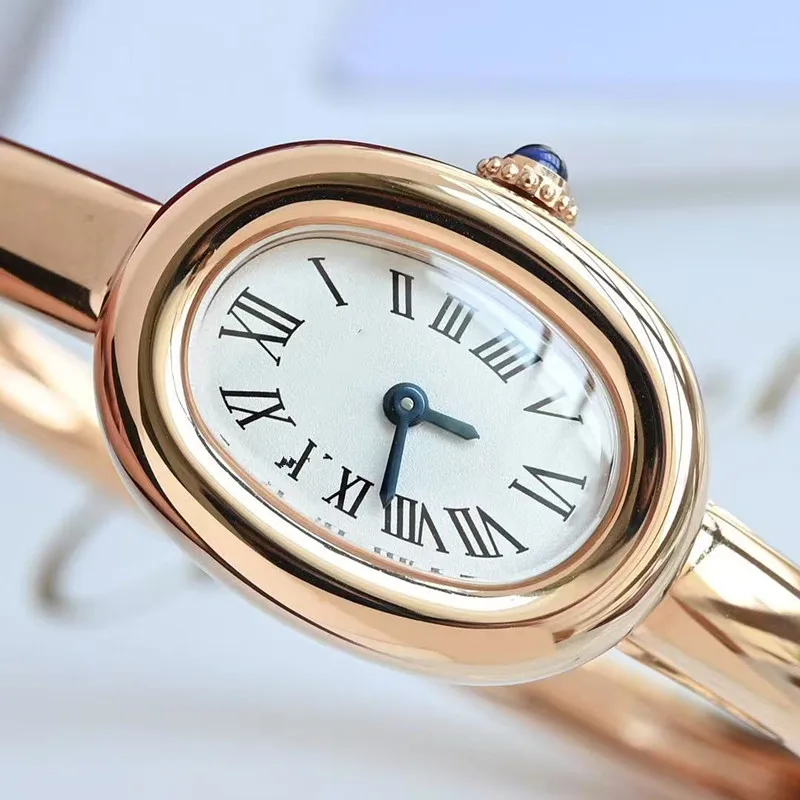 

High quality luxury 17mm women's quartz movement bathtub watch stainless steel fashionable casual women's watch