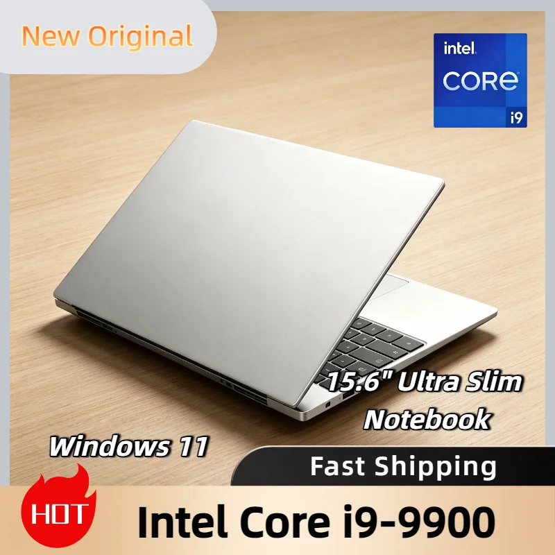 

2026 Ultra Slim 15.6 Inch Laptop Windows 11 32GB RAM 2TB SSD Intel Core i9 9900 1920x1080 HD Gaming Gamer Office