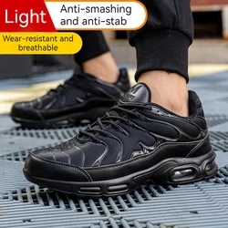 Safety Shoes Men Lightweight Sneaker Steel Toe Cap Shoes Anti-smash Work Shoes Puncture-Proof Work Safety Shoes Protective Boots