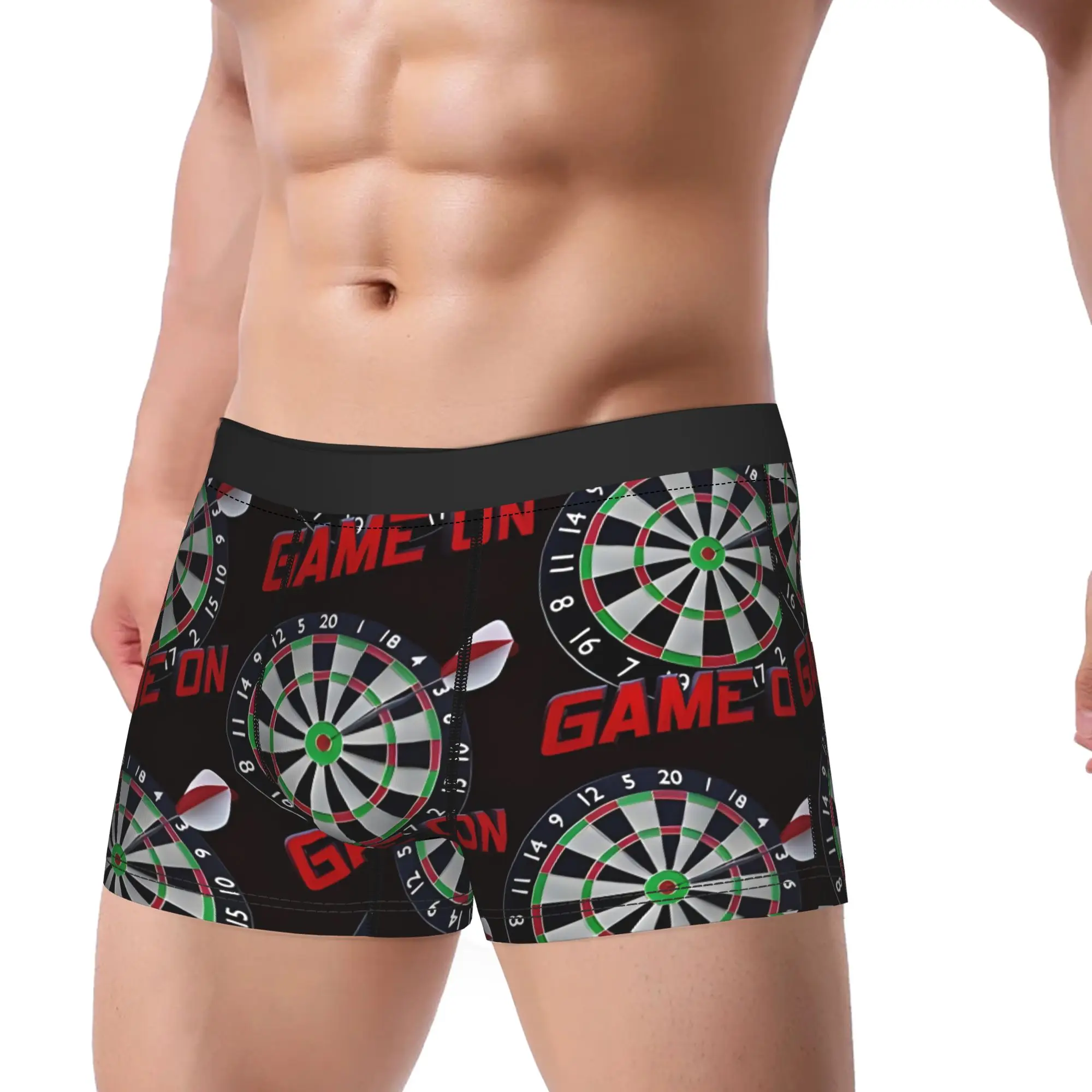 1piece Dart Dartboard Game On Underpants Breathbale Panties Man Underwear Ventilate Shorts