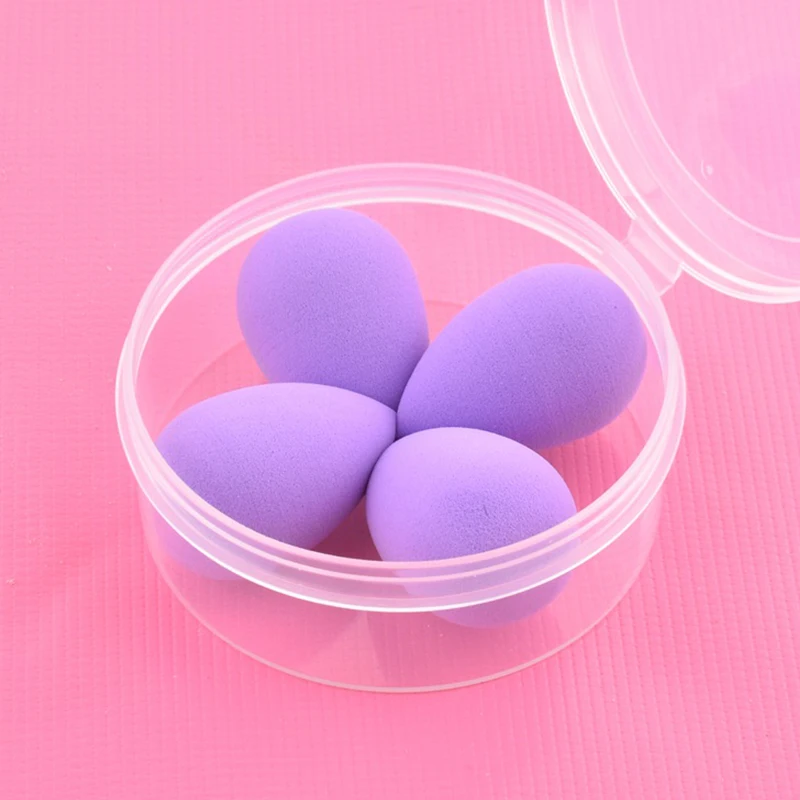 4 ~ 100 pçs mini beleza ovo maquiagem liquidificador cosméticos puff seco e molhado maquiagem esponja almofada fundação pó esponja ferramentas de beleza