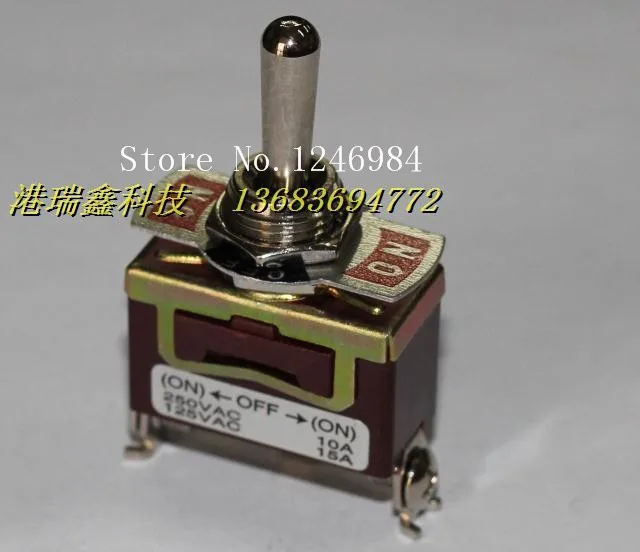 [SA]M12 Single trigger large tripod double reset button switch 704-2B Taiwan Deli Wei Toggle Switches--20pcs/lot