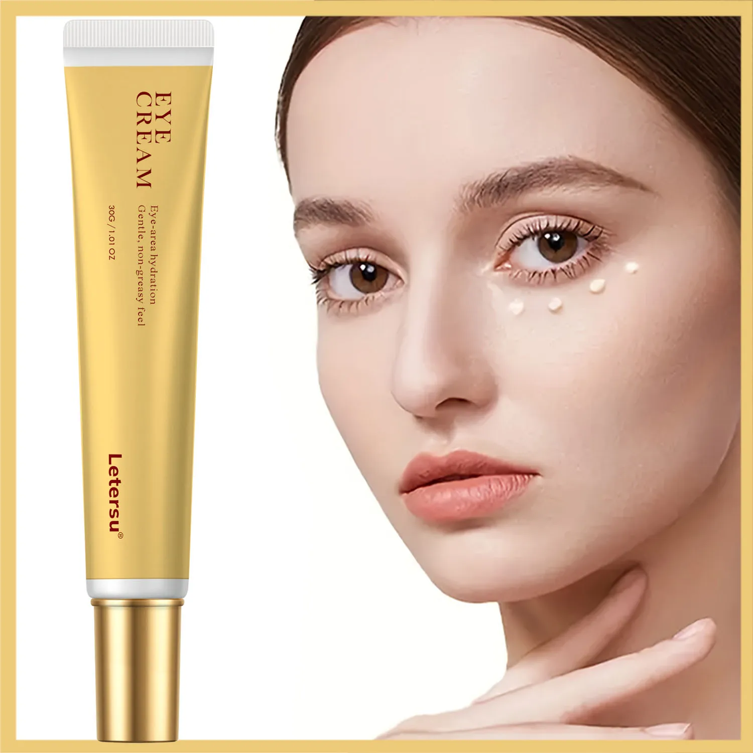

Letersu Gold Eye Cream 30g | Gold Infused Hydrating Eye Care, Moisturizing & Brightening, Lightweight Daily Use