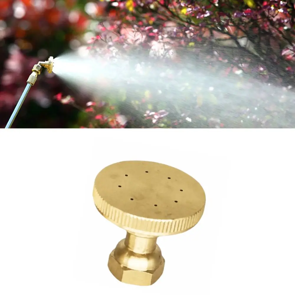 2pcs Durable 8 Holes Garden Nozzle Heavy Duty M14*1.5mm Female Thread Garden Spray Head Brass Misting Nozzle Greenhouse Watering