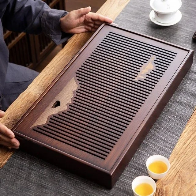Chinese Brewing Tea Tray Home Office Tea Accessories Teaware Supplies Luxury Stone Water Storage Tea Tray Water Storage Drainage