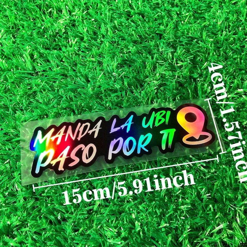 1PC/2PCS Funny Meme Laser Motorcycle Stickers Waterproof for Motorbike Fuel Tank Electric Scooter Decals Modified Decoration