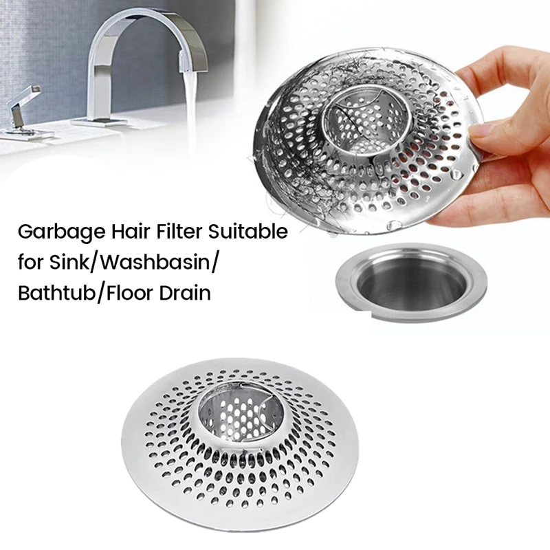 Drain Hair Catcher Tub Drain Protector Strainer, Bathtub Shower Drain Hair Trap/Stopper, Tub Drain Hair Catcher